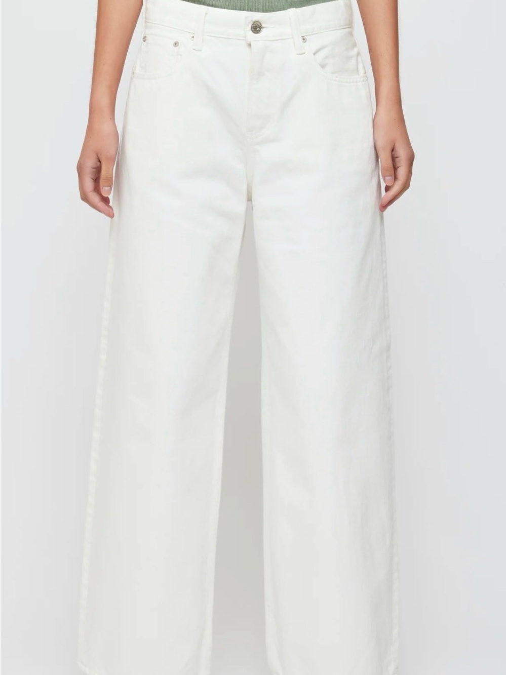 MOUSSY VINTAGE
SUPER WIDE PANTS - Tribeca White Denim Jeans